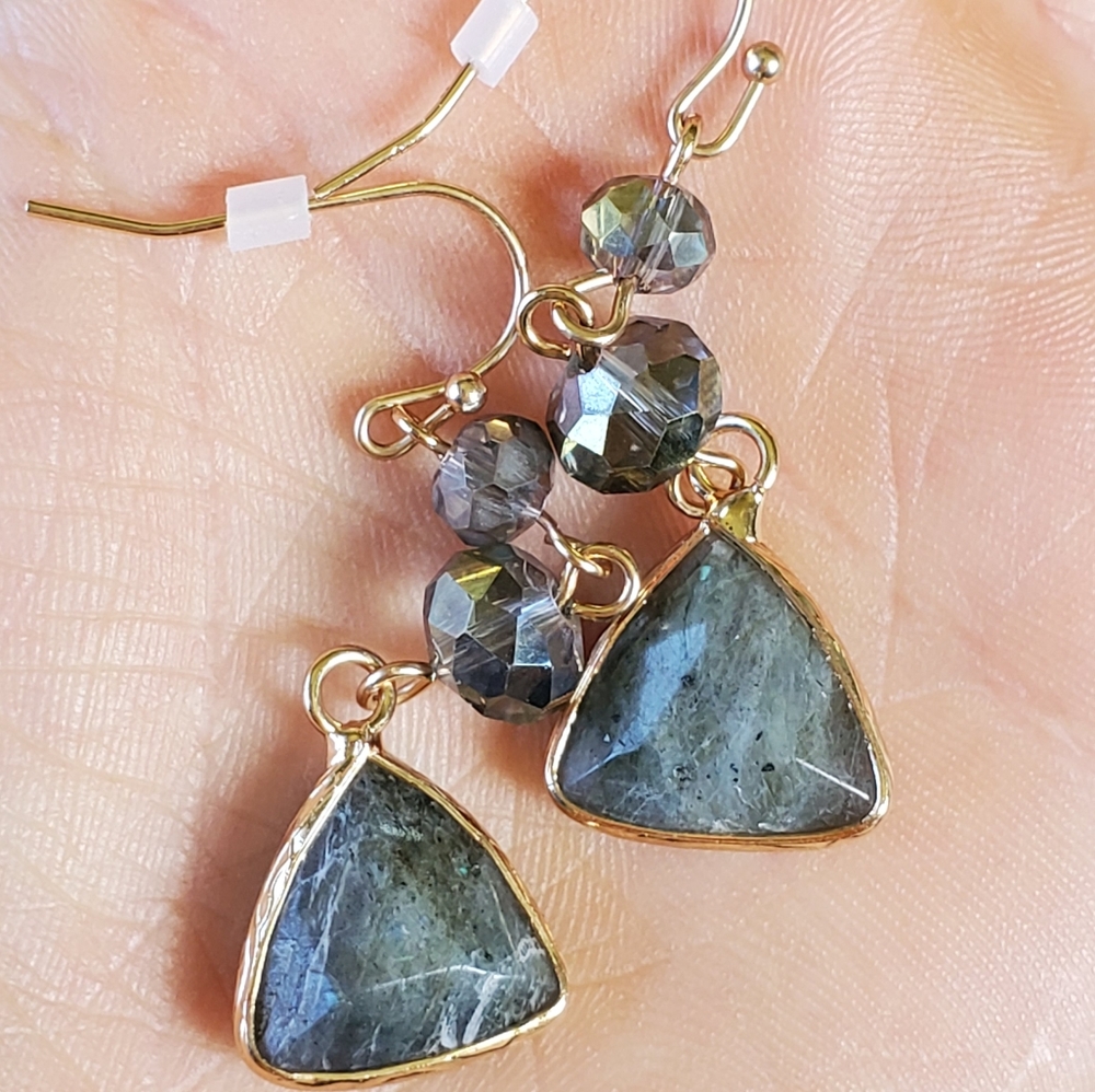 New dangly labradorite earrings